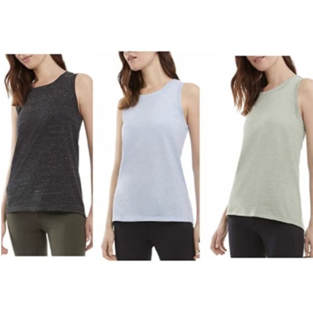 NWT Danskin Women's 3 Pack Tank Top Shirt Blue Green Black Size L $40 JJ304